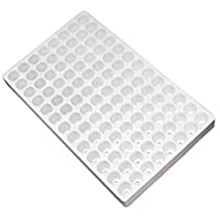 MillStore Placas semilleras de poliestireno blanco para la siembra de las plantas de huerto y flores (104 orificios)
